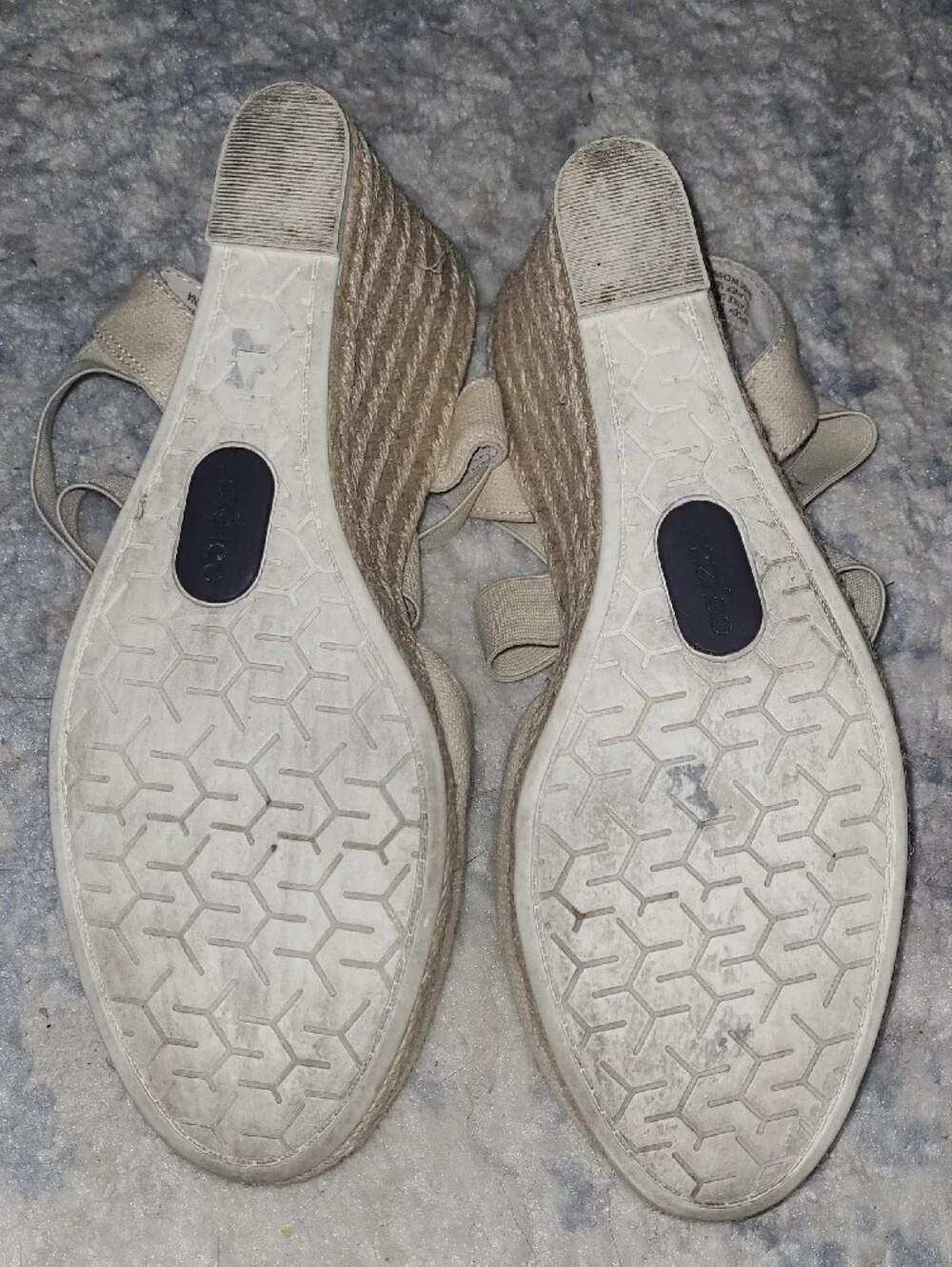 Me Too Cream Canvas Espadrille Slingback Flats